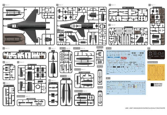 Great Wall L4836 1/48 F-16CM Block 50 Fighting Falcon Airplane Model Kit