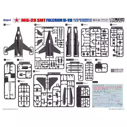 GreatWall Hobby L7214 1/72 MIG-29 SMT FULCRUM 9-19 Airplane MODEL KIT - ModelHives