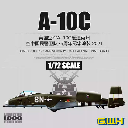 Discover the Great Wall S7210 A-10C 75th Anniversary model kit, perfect for aviation enthusiasts and collectors alike. Build your own Idaho Air National Guard replica!