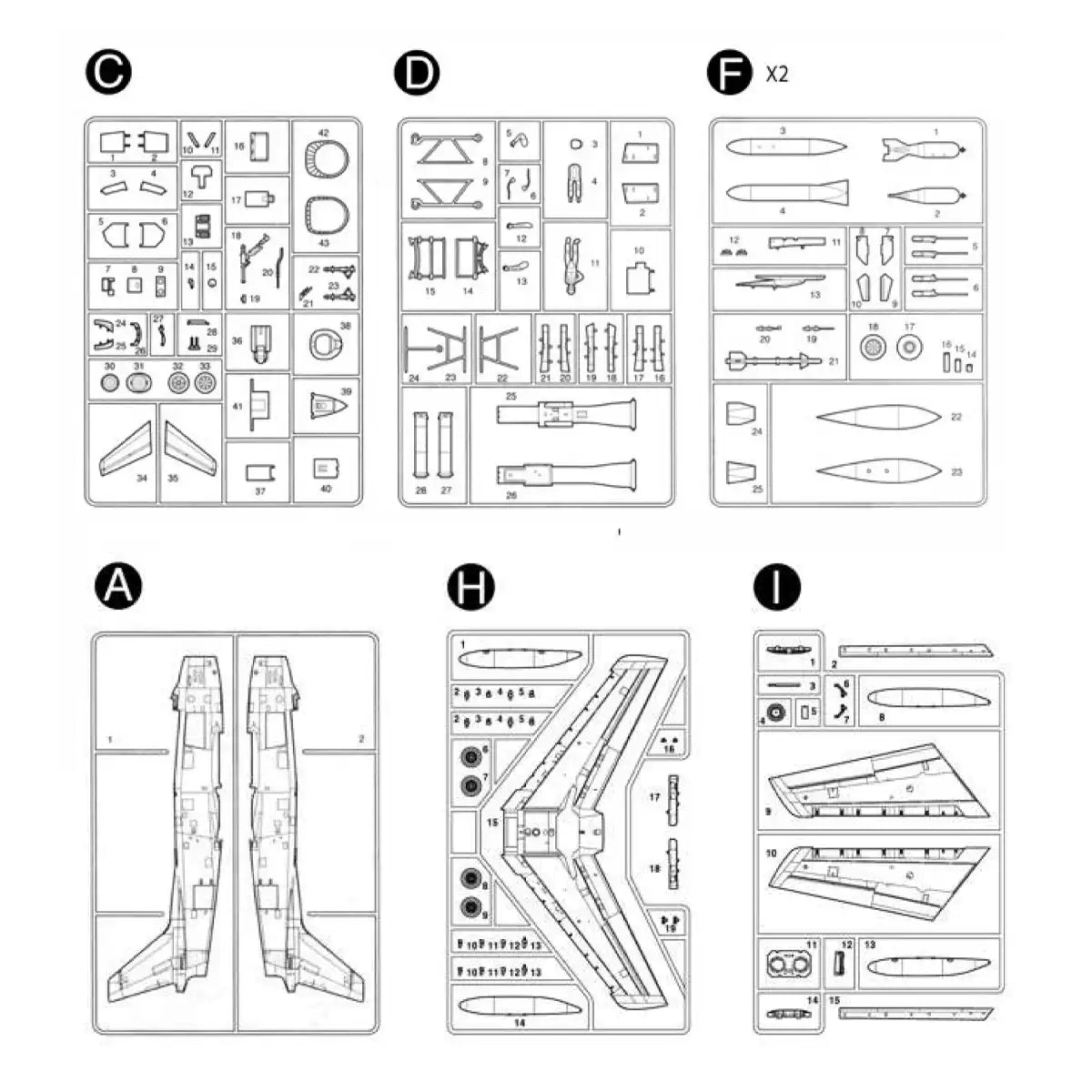Academy AC12369 1/48 F-86F-40 Sabre Swept-Wing Jet Fighter Model kit