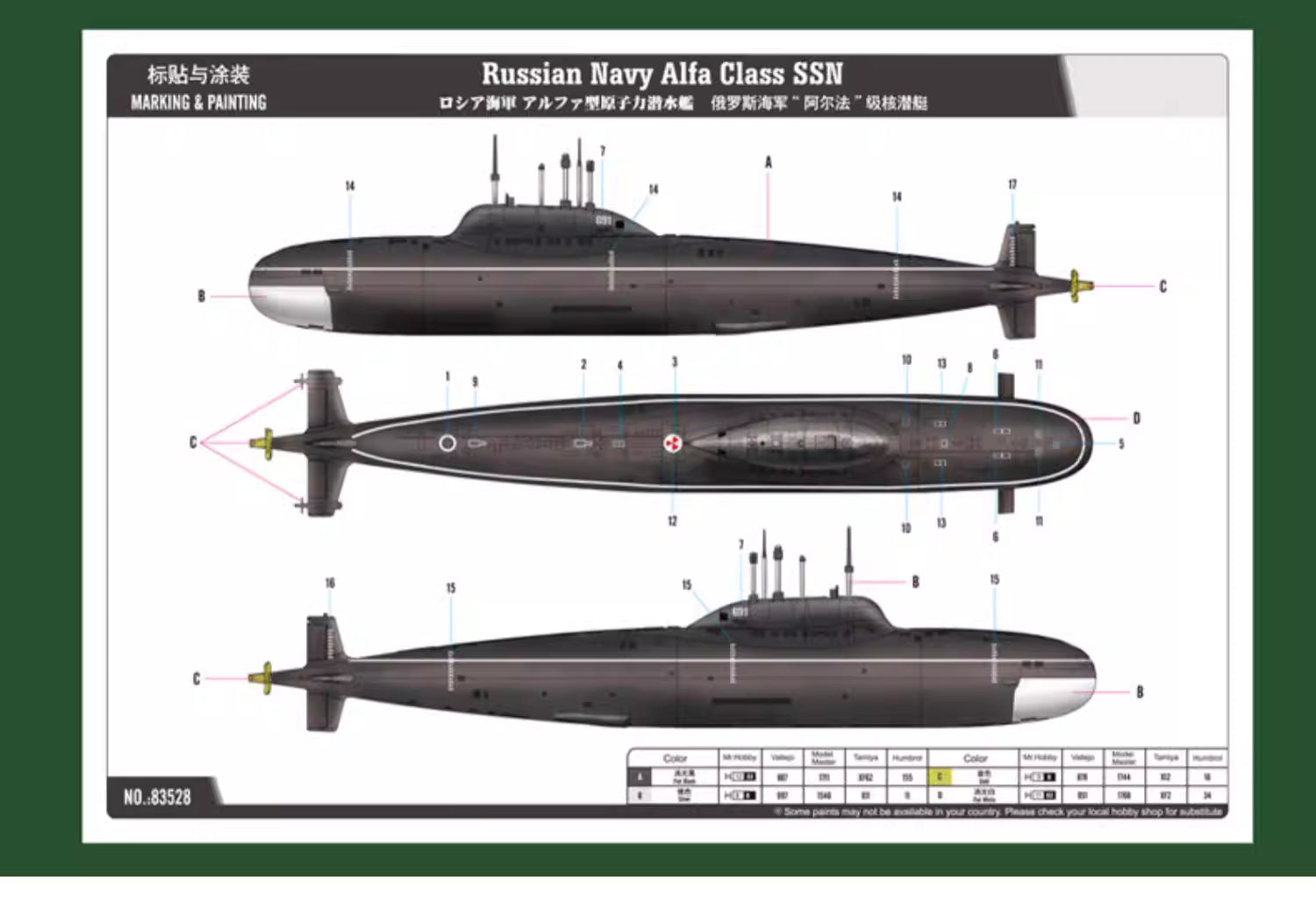 Explore this Hobbyboss 83528 1/350 Scale Russian Navy Alfa Class SSN Ship Model Kit