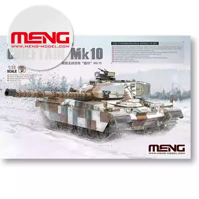 Build the ultimate model with the CHIEFTAIN MK10 TANK Model Kit by MENG! Enjoy precision details and a realistic design. Perfect for collectors.