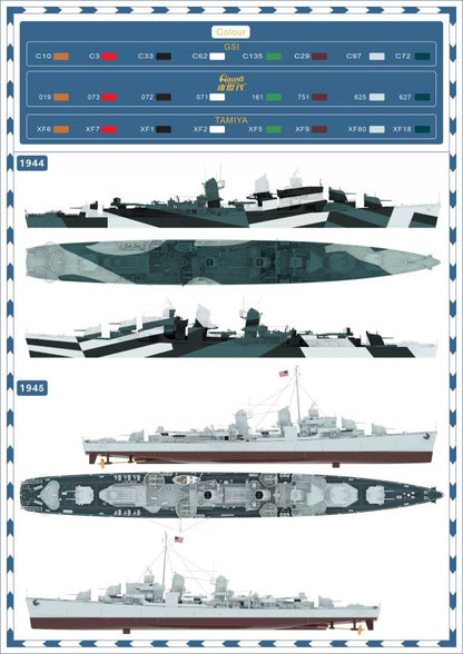 TM35007WL 1/350 USS Allen M.Sumner DD-692 Destroyer  Waterline Ver Presale