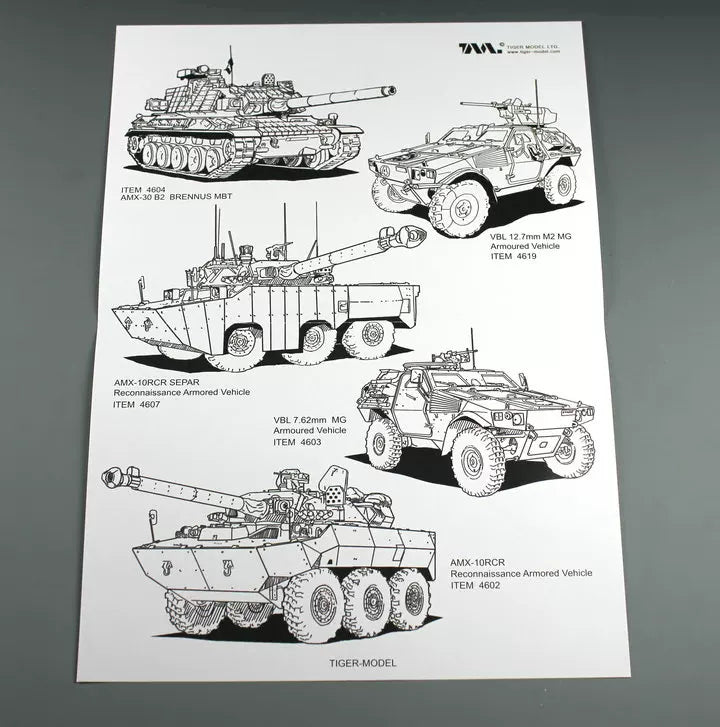 Tiger 4607 1/35 French AMX-10RCR SEPAR Tank Destroyer Model Kit