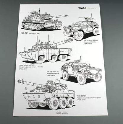 Tiger 4607 1/35 French AMX-10RCR SEPAR Tank Destroyer Model Kit