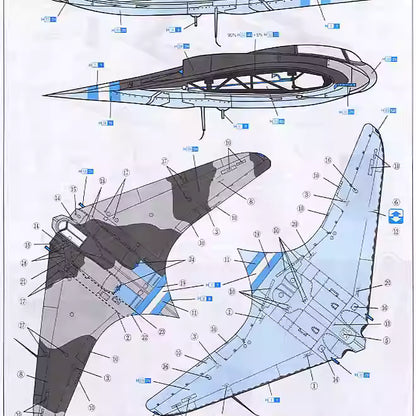 DRAGON 5505 German Air Force Horten Ho 229A-1 Flying Wing 1/48 Airplane Model Kit 