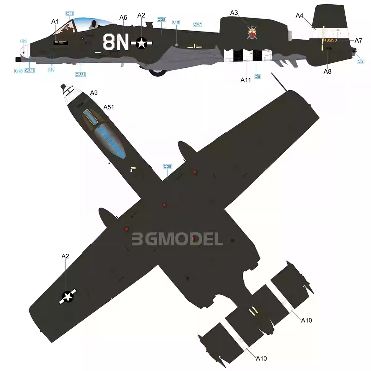 Discover the Great Wall S7210 A-10C 75th Anniversary model kit, perfect for aviation enthusiasts and collectors alike. Build your own Idaho Air National Guard replica!