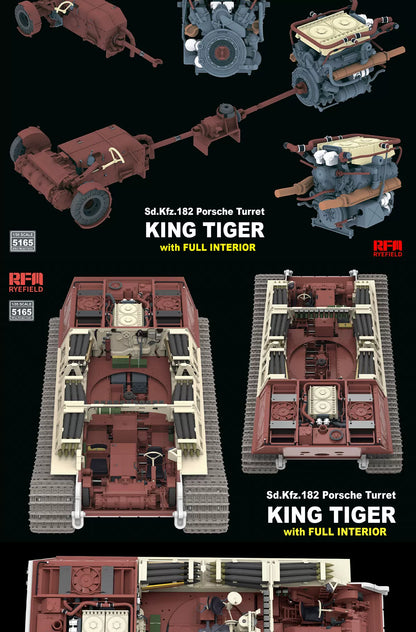 Rye Field RFM-5165 1/35 Sd.Kfz.182 KING TIGER Porsche Turret Full Interior Kit