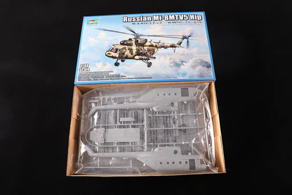 Explore this Trumpeter 05853 1:48 Russian Mi-8MTV5 Hip Helicopter Assembly Model Kit.