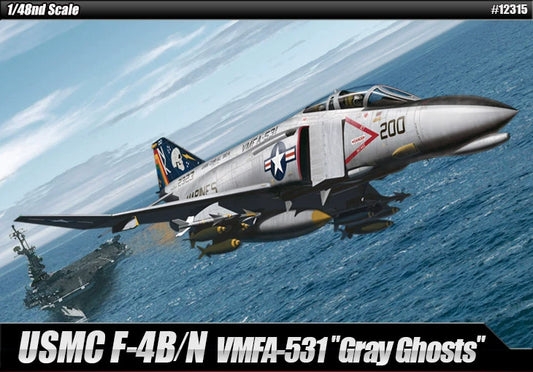 Academy 12315 1/48 F-4B/N PhantomII `VMFA-531 Gray Ghosts` Airplane Model Kit