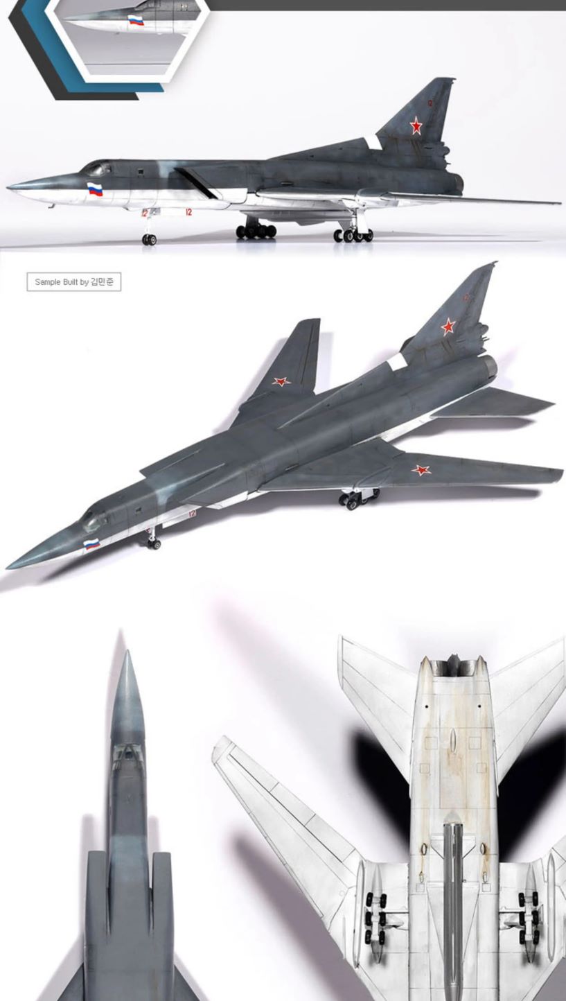 ACADEMY AC12636 1/144 RU Tu-22M3 Backfire C Aircarft Model Kit
