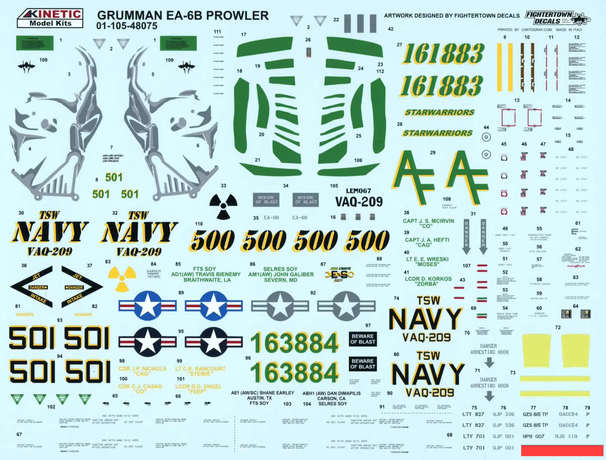 EA-6B DARK PROWLER Airplane Model Kit 1/48 | KINETIC K48075 - ModelHives