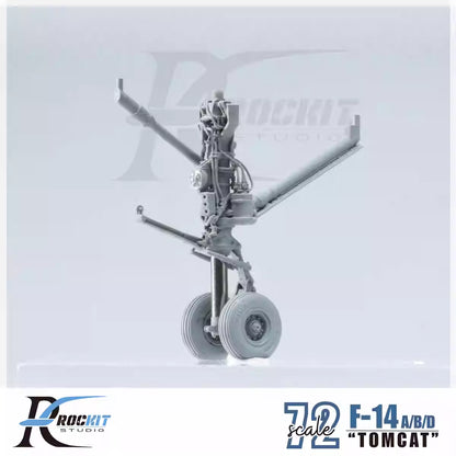 Upgrade your Tamiya kit with ROCKIT 720101T 1/72 F/14 A/B/D landing gears made from high-quality 3D-print resin and metal parts for enhanced realism.