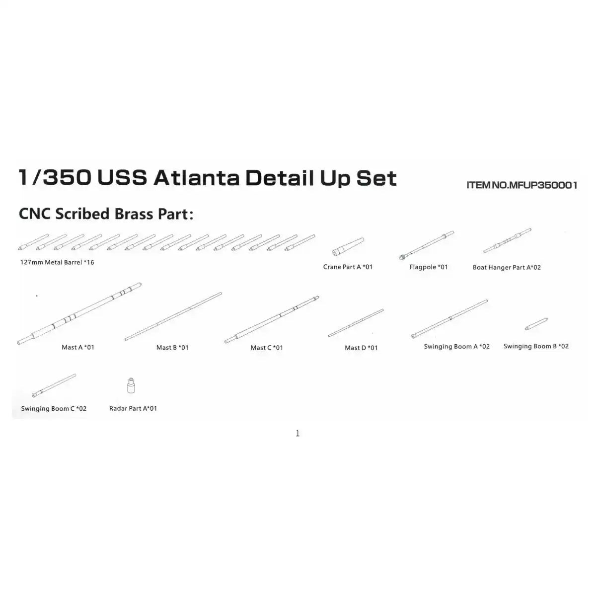 VERYFIRE VF350922DX USS Atlanta CL-5I Light Cruiser Kit Special Offer-Deluxe
