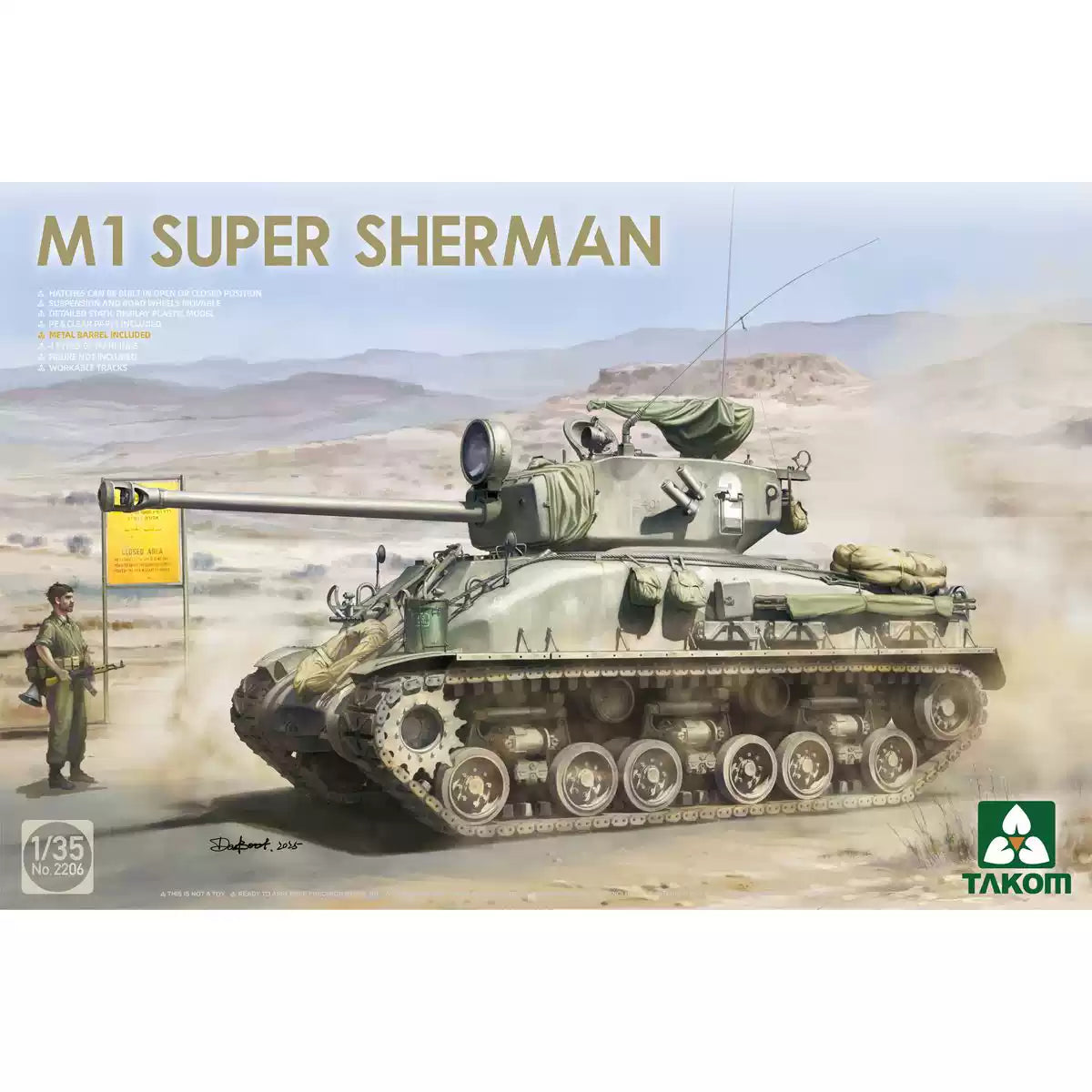 TAKOM 2206 1/35 M1 Super Sherman Tank Model Kit Reprint