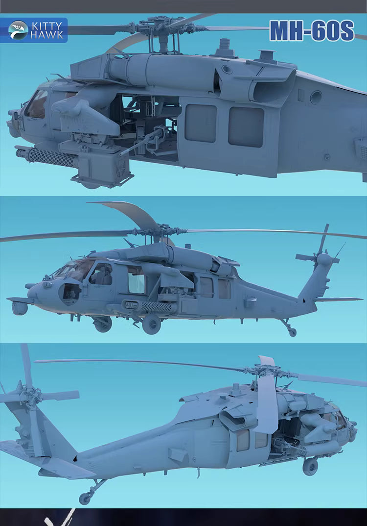 Kitty Hawk KH50015 “Knighthwak” MH-60S 1/35 Fighter Military Assembly Model Kit - ModelHives
