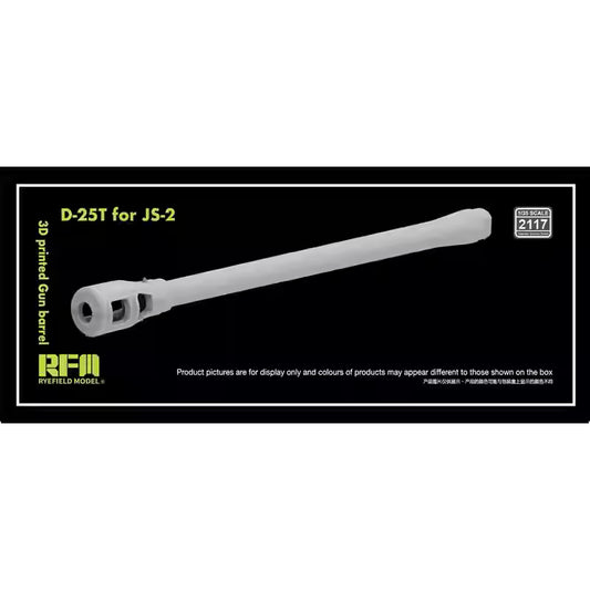 RYE FIELD RM2117 1/35 Scale 3D Printed D-25T Gun Barrel for JS-2 Tank