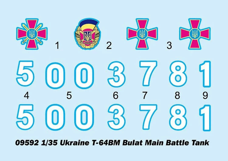 Explore the Trumpeter 09592 1:35 Ukraine T-64BM Bulat Tank Model Kit.