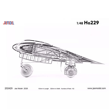 Jasmine Model 202429 1/48 Ho229 Etched Assembly Model Flying Wing Fighter - ModelHives