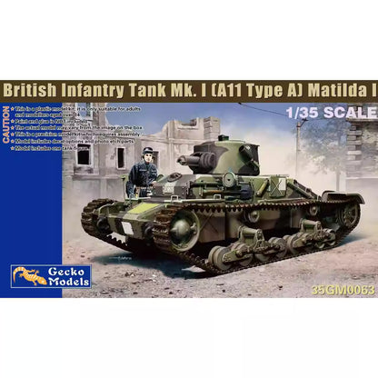 Discover the Gecko 35GM0063 - 1/35 British Infantry Tank Mk. I Matilda I model kit, perfect for collectors and hobbyists alike.