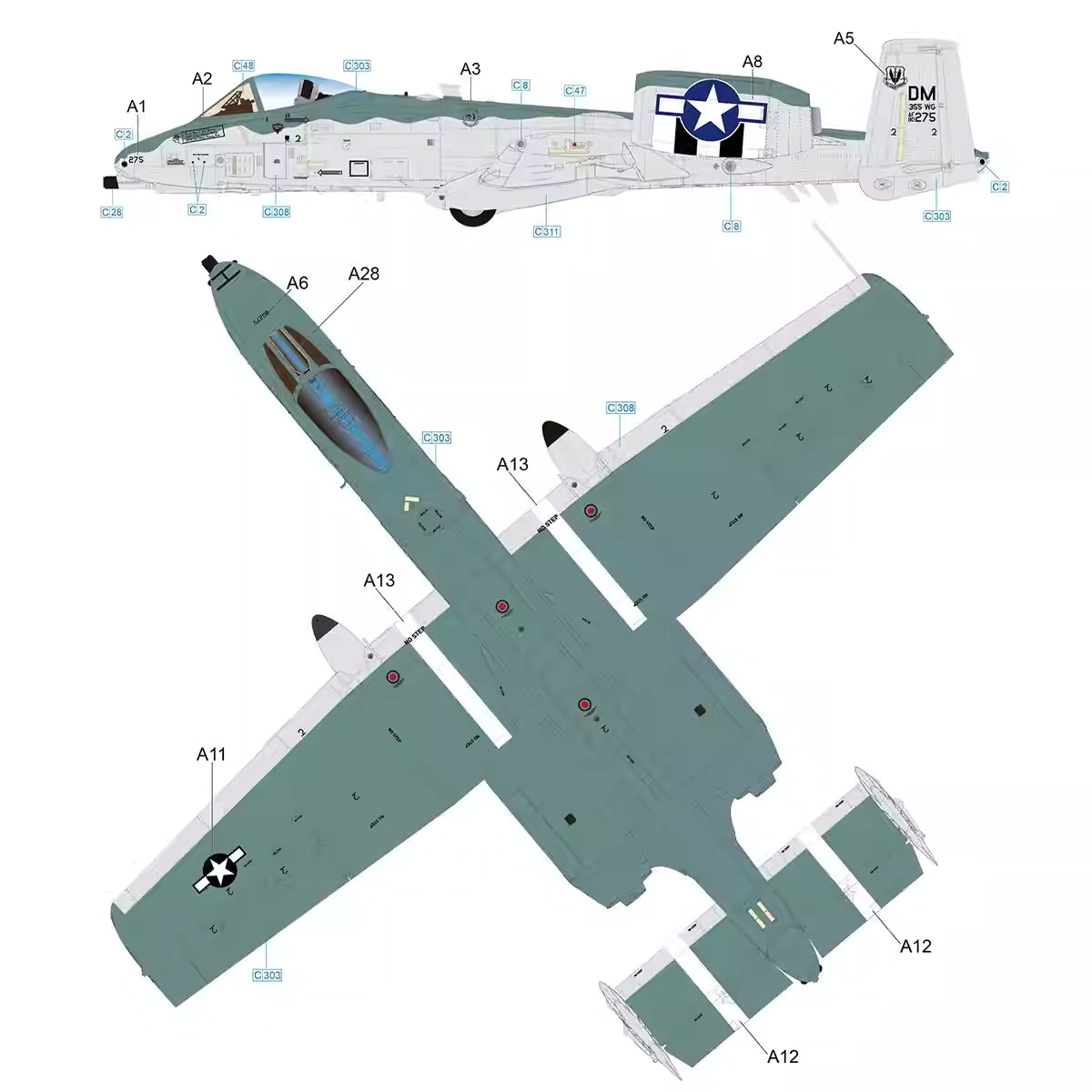 Great Wall S7211 1/72 A-10C Demo Team Davis-Monthan Air Force Base Model Kit Presale - ModelHives