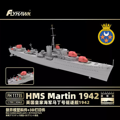 FLYHAWK FH1173S 1/700 HMS Martin 1942 Destroyer Deluxe Edition w/3D Printed Part