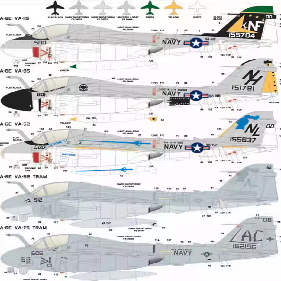 Find the Kinetic K48143 A-6E 1/48 Fighter Assembly Model Kit Precision Collectible