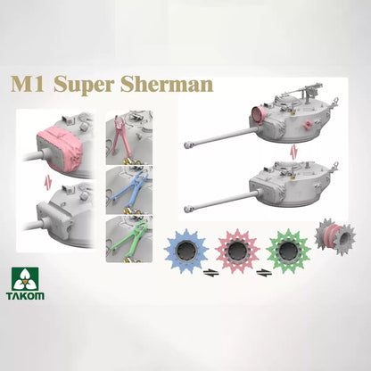 TAKOM 2206 1/35 M1 Super Sherman Tank Model Kit Reprint