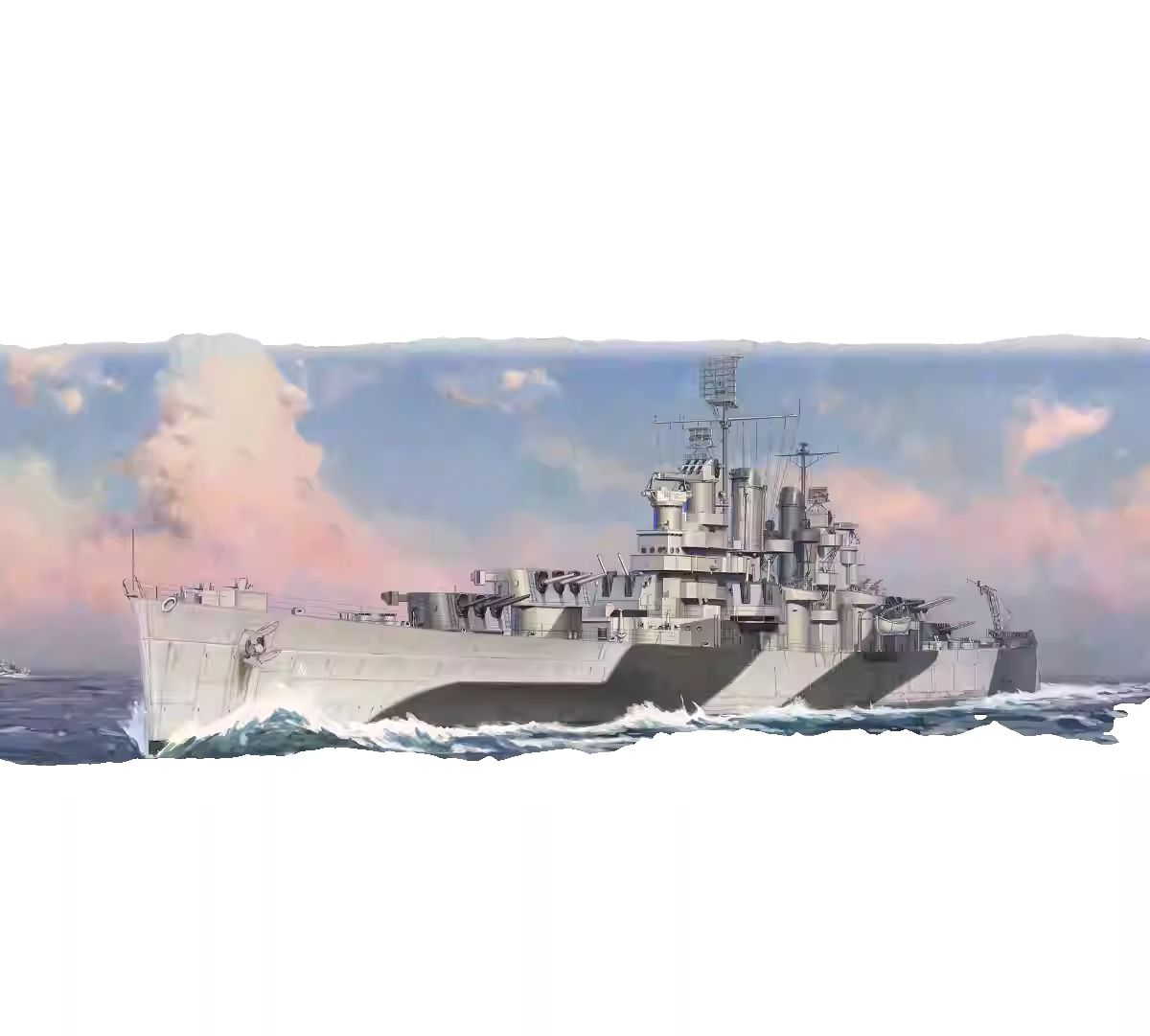 VEE Hobby E57021 1/700 Scale USS USS Houston CL-81 1942 Cruiser  Deluxe Edition