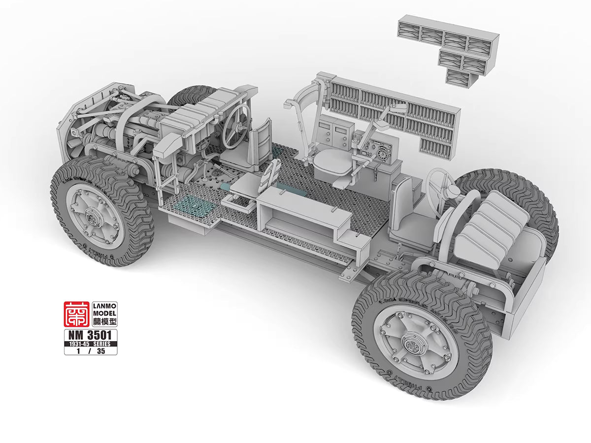Heavy&Lanmo NM3501 1/35 Autoblinda AB40/41/43 Armored Car Internal Structure Kit