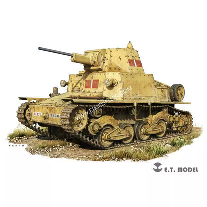 ETMODEL Z3501 1/35 Italian Carro Armato L6/40 Light Tank Model Kit-Full‑Interior