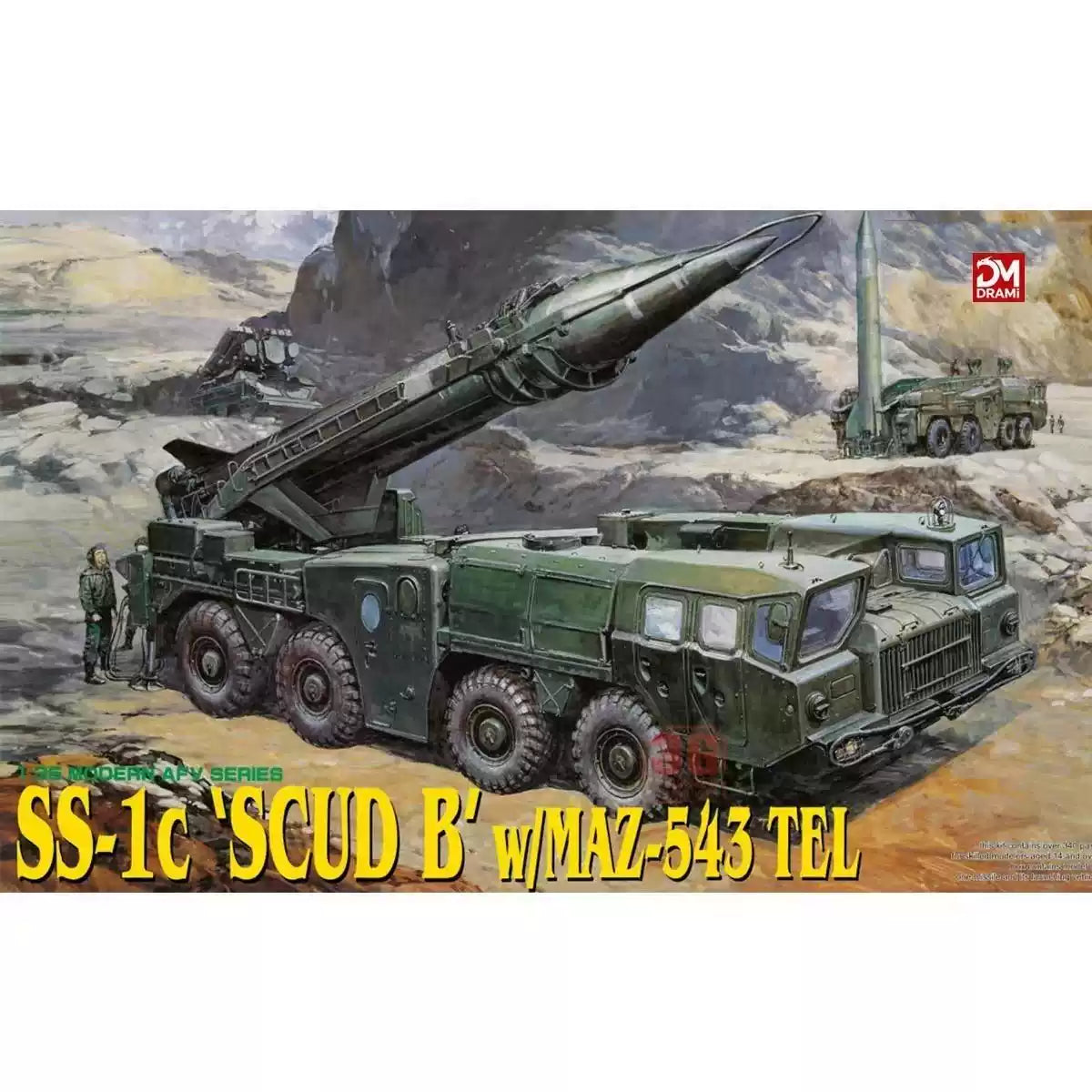 DRAMI DM3520 1/35 SS-1C'SCUD B' w/MAZ-543 TEL Missile System Model Kit