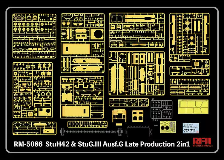 Rye Field RM-5086 1/35 StuH42 & StuG.III Ausf.G Late Tank Model Kit