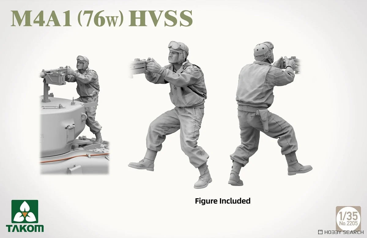TAKOM 2205 1/35 M4A1 (76w) HVSS Tank Model Kit Reprint