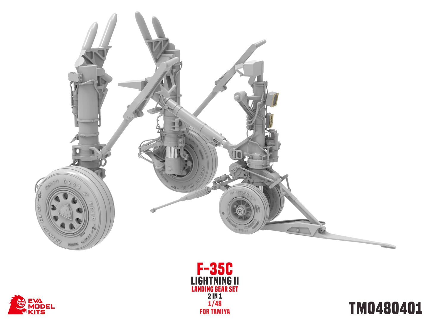 Explore this TM0480401 1/48 F-35C LIGHTNING II LANDING GEAR SET 2IN1 FOR TAMIYA | EVA MODEL KITS