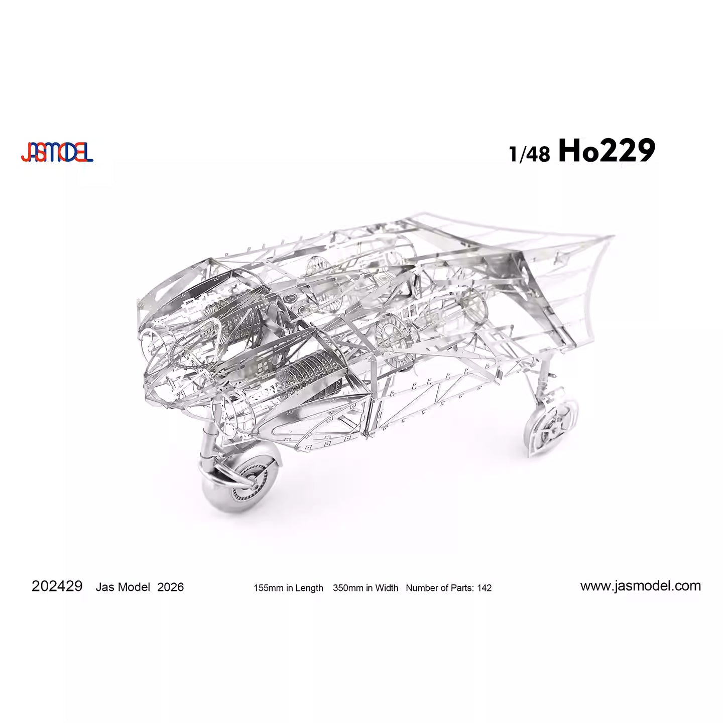 Jasmine Model 202429 1/48 Ho229 Etched Assembly Model Flying Wing Fighter - ModelHives