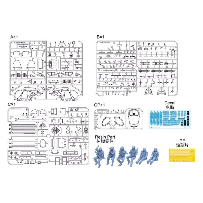 Zimi ZM50003 1/35 MH-6M Combat Team Aircraft Model Kit w/6 Figures 3D Print
