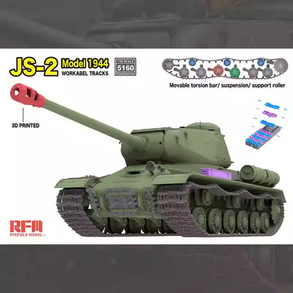 Explore the RYE FIELD 5160 1/35 Soviet JS-2 Heavy Tank Kit with movable tracks and suspension, expected April 15th!