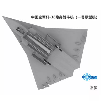 SNOWMAN SH-001 1/72 Plaaf J-36 Stealth Fighter Model Kit
