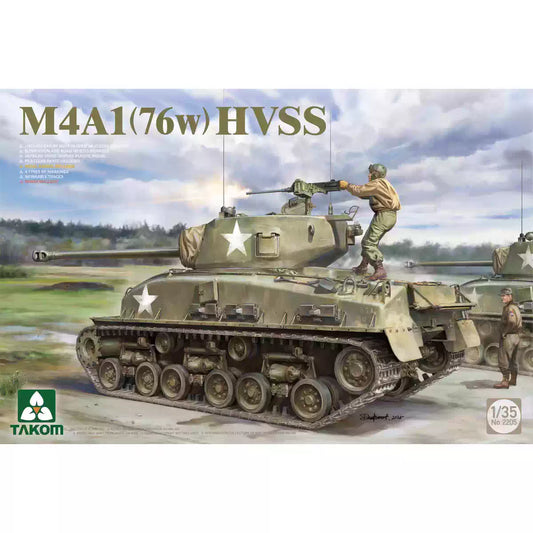 TAKOM 2205 1/35 M4A1 (76w) HVSS Tank Model Kit Reprint