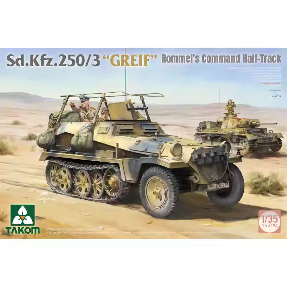 TAKOM 2194 1/35 Scale Sd.Kfz.250/3 Greif Half-Track Tank Model Kit Reprinted