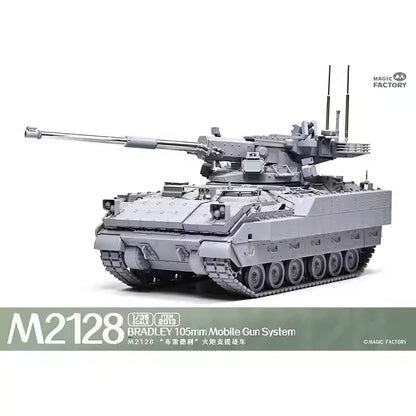 Explore the MAGIC FACTORY 2013 1/35 M2128 BRADLEY Tank Model KIt. Perfect for enthusiasts, this detailed model kit is a must-have for your collection!