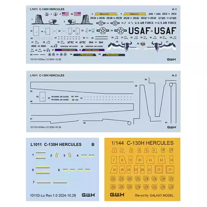 1/144 C-130H Hercules Model Kit W/internior (2 in 1) | Great Wall Hobby L1011