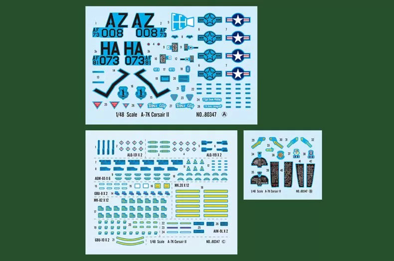 Build your own A-7K Corsair II aircraft model with the Hobby Boss 80347 kit.