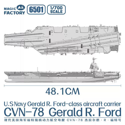 MAGIC FACTORY 6501 1/700 USS Ford CVN-78 Aircraft Carrier Ship Model Kit