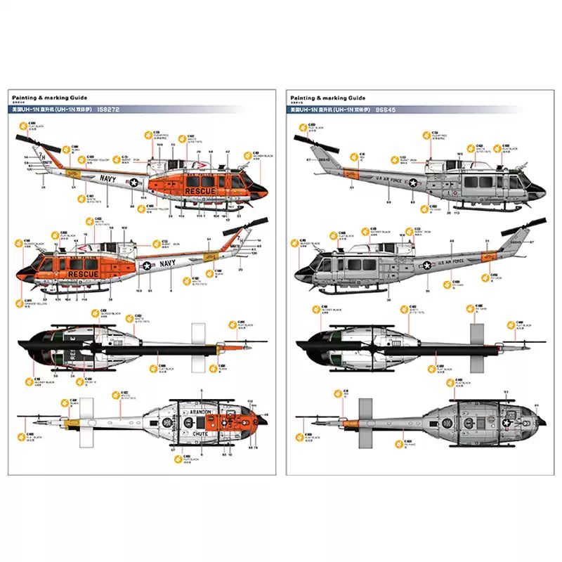 Discover the Kitty Hawk KH80158 UH-1N Twin Huey 1/48 model kit