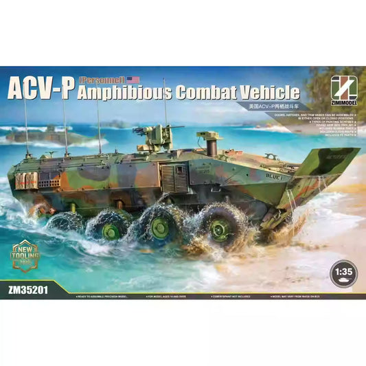 Discover the Zimi ZM35201 1/35 ACV-D Amphibious Combat Vehicle Model Kit, designed for high detail and assembling ease.