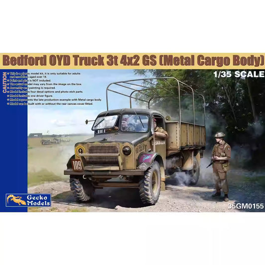 Gecko 35GM0155 1/35 Bedford OYD Truck 3t 4x2 GS (Metal Cargo Body)Model Kit