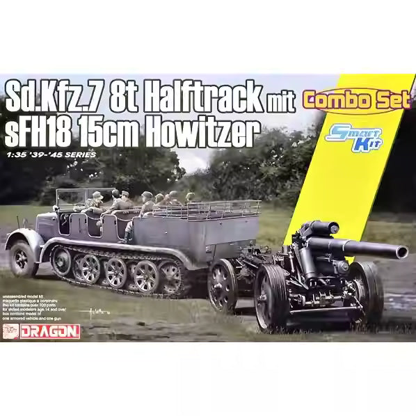 Dragon 6918 1/35 Sd.Kfz.7 8t Halftrack w/sFH18 Howitzer Precision Upgrade Ver.