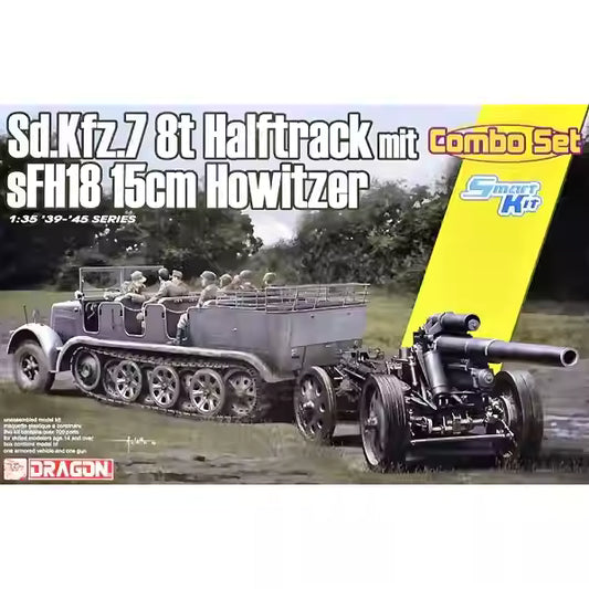 Dragon 6918 1/35 Sd.Kfz.7 8t Halftrack w/sFH18 Howitzer Precision Upgrade Ver.